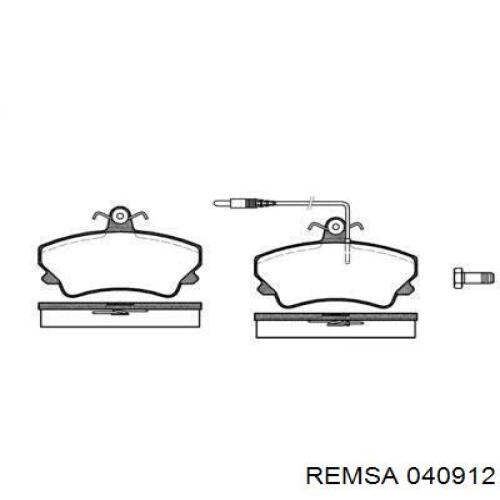 Передние тормозные колодки 040912 Remsa