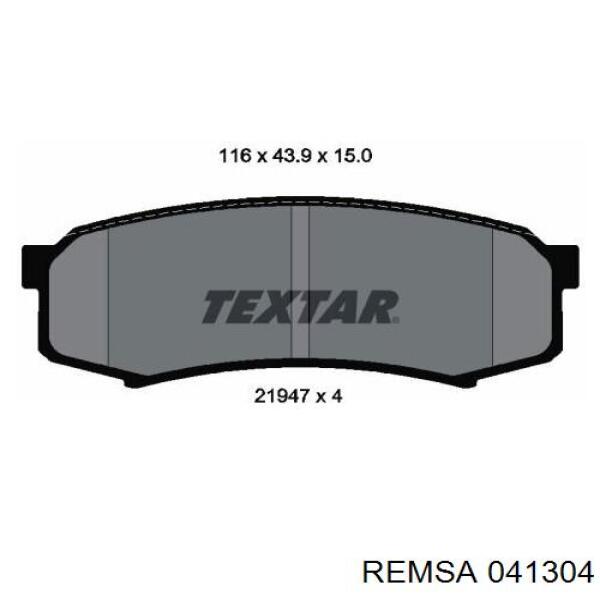 Купить 041304 Remsa Колодки тормозные задние, дисковые