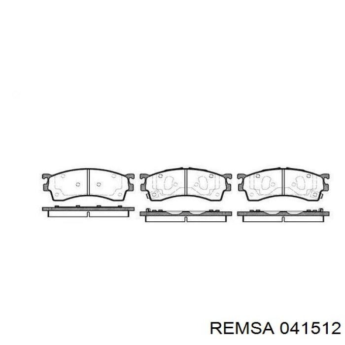 Передние тормозные колодки 041512 Remsa