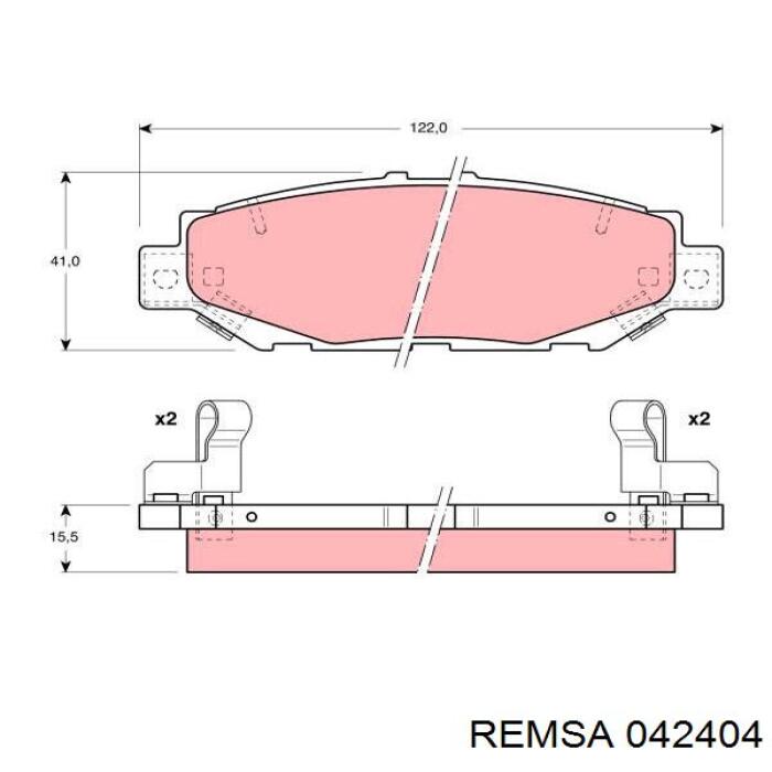 Колодки дисковые  Remsa 042404 цена, от 22.85 USD