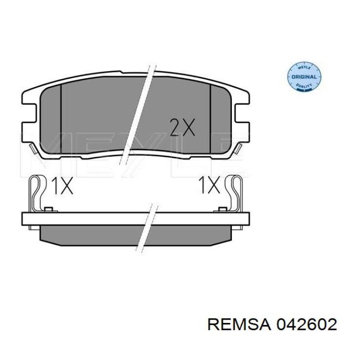 Колодки дисковые  Remsa 042602 цена, от 24.54 USD