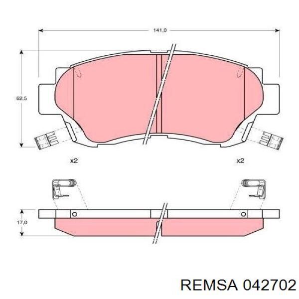 Тормозные колодки Remsa 042702