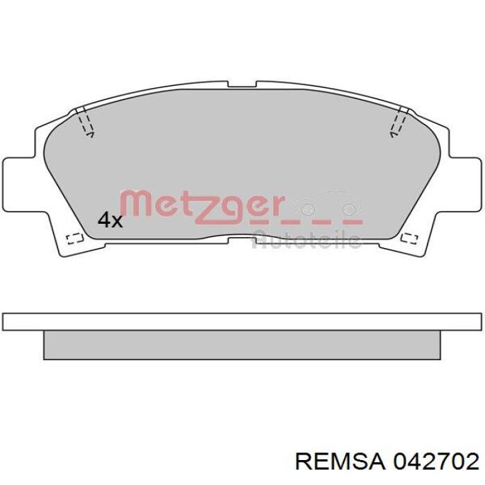 Купить 042702 Remsa Колодки тормозные