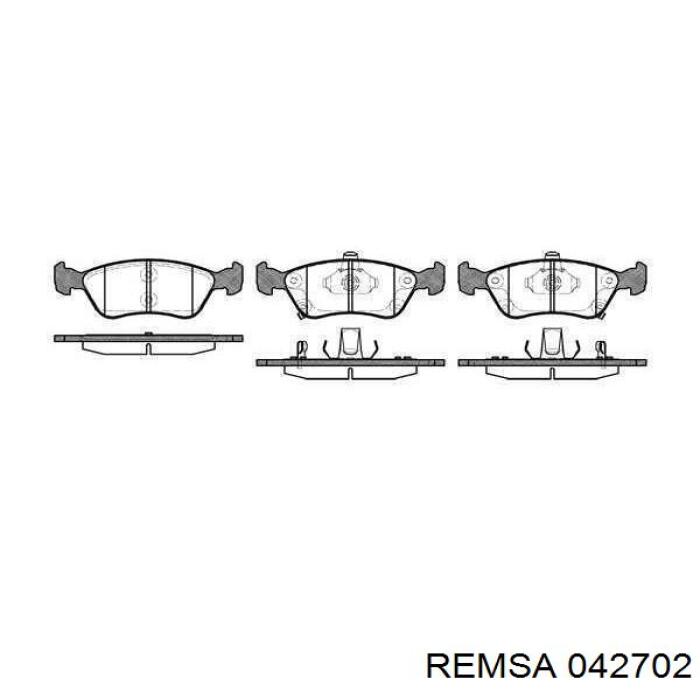 Передние тормозные колодки 042702 Remsa