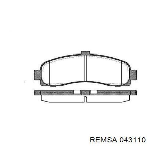 Передние тормозные колодки 043110 Remsa