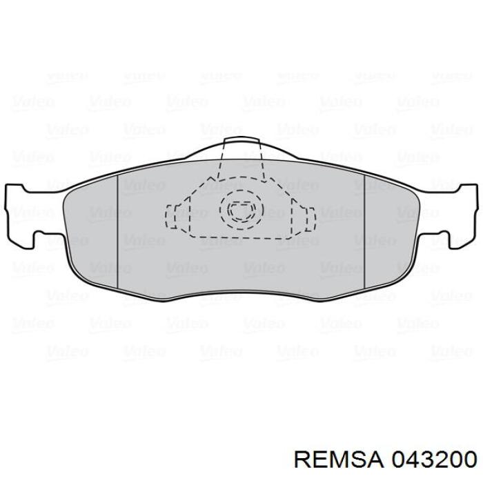043200 Remsa Колодки передние