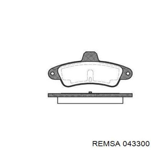 Задние тормозные колодки 043300 Remsa