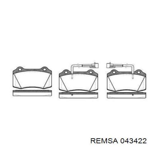 Передние тормозные колодки 043422 Remsa