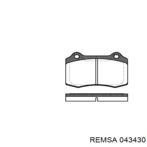 Купить 043430 Remsa Колодки тормозные задние, дисковые