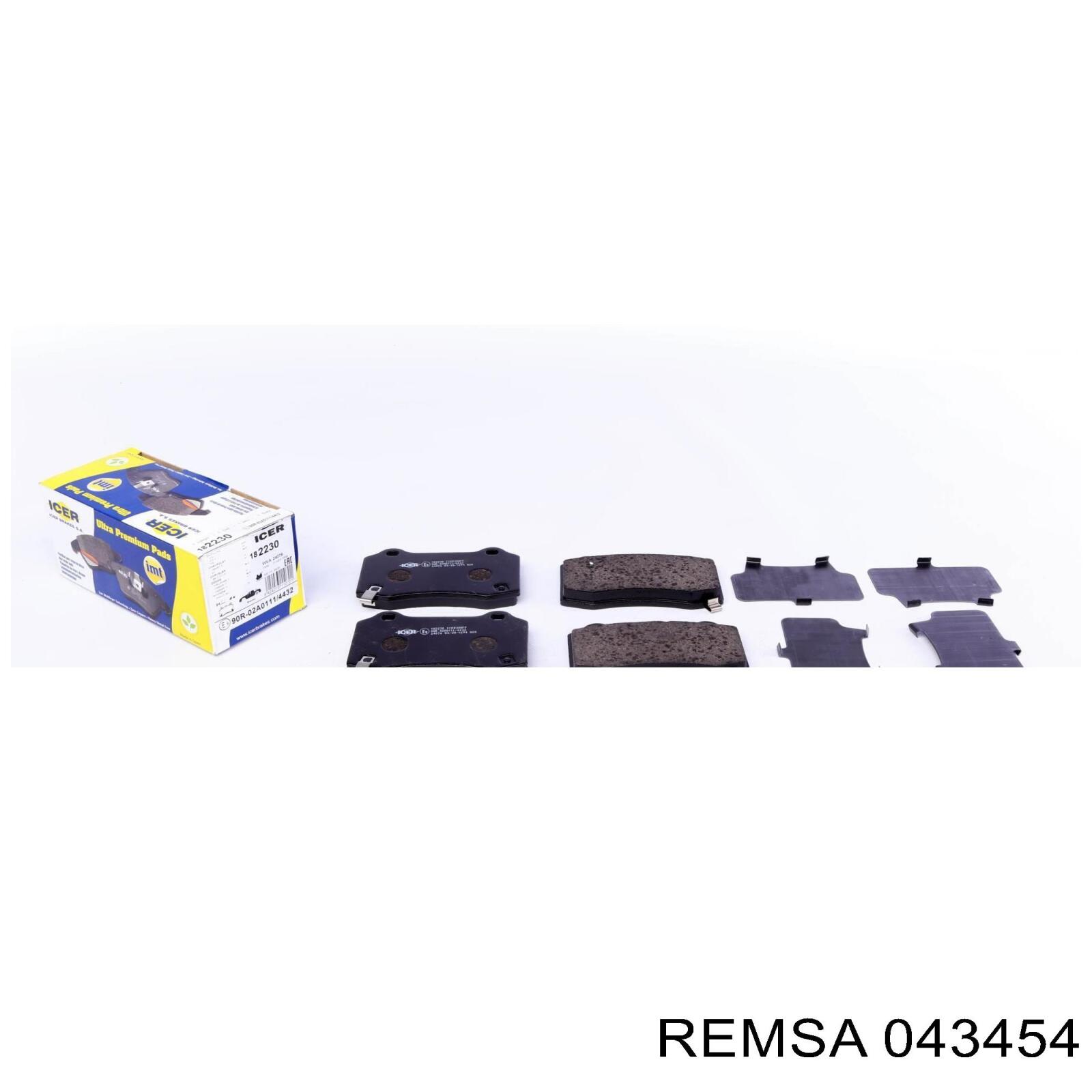 Купить 043454 Remsa Колодки тормозные задние, дисковые