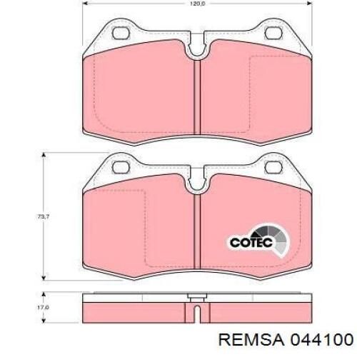 Купить 044100 Remsa Колодки тормозные