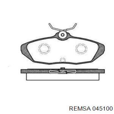 Задние барабанные колодки 045100 Remsa