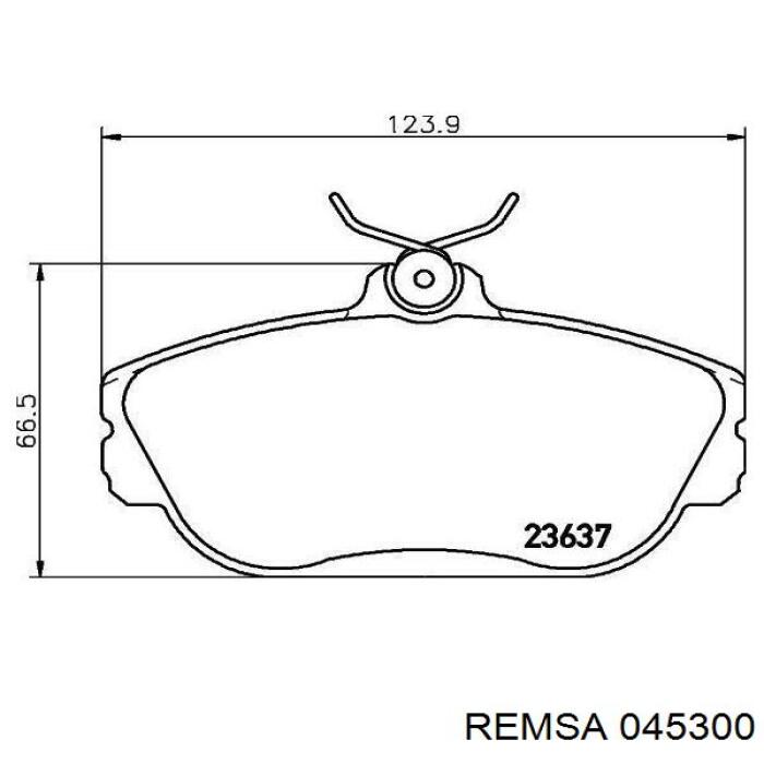 045300 Remsa колодки тормозные передние дисковые