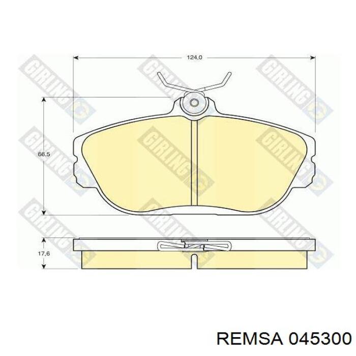 Купить 045300 Remsa Колодки тормозные