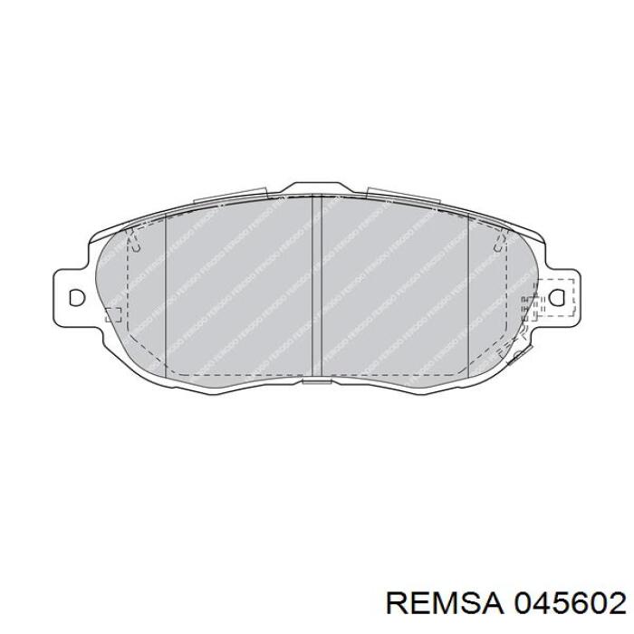 Передние тормозные колодки 045602 Remsa