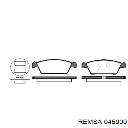 Передние тормозные колодки 045900 Remsa