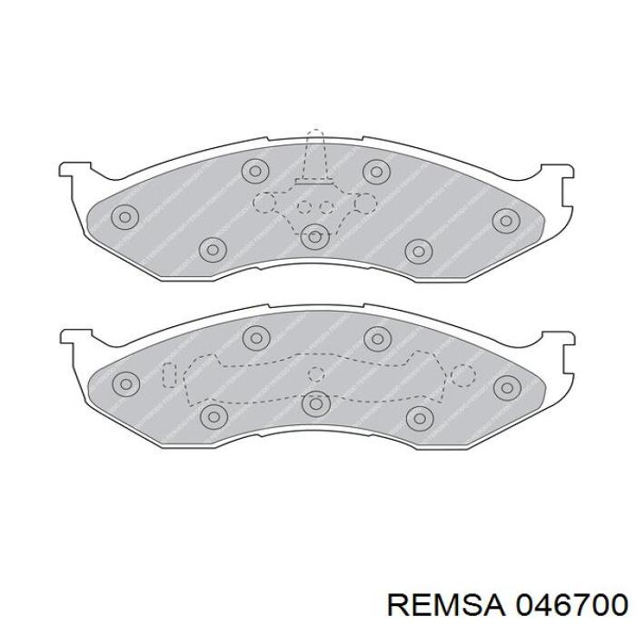 046700 Remsa Колодки передние