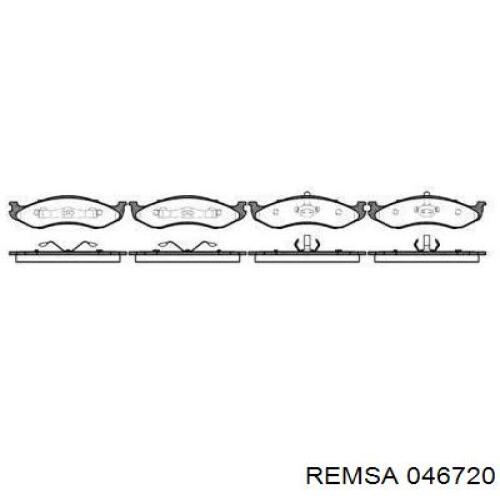 Передние тормозные колодки 046720 Remsa