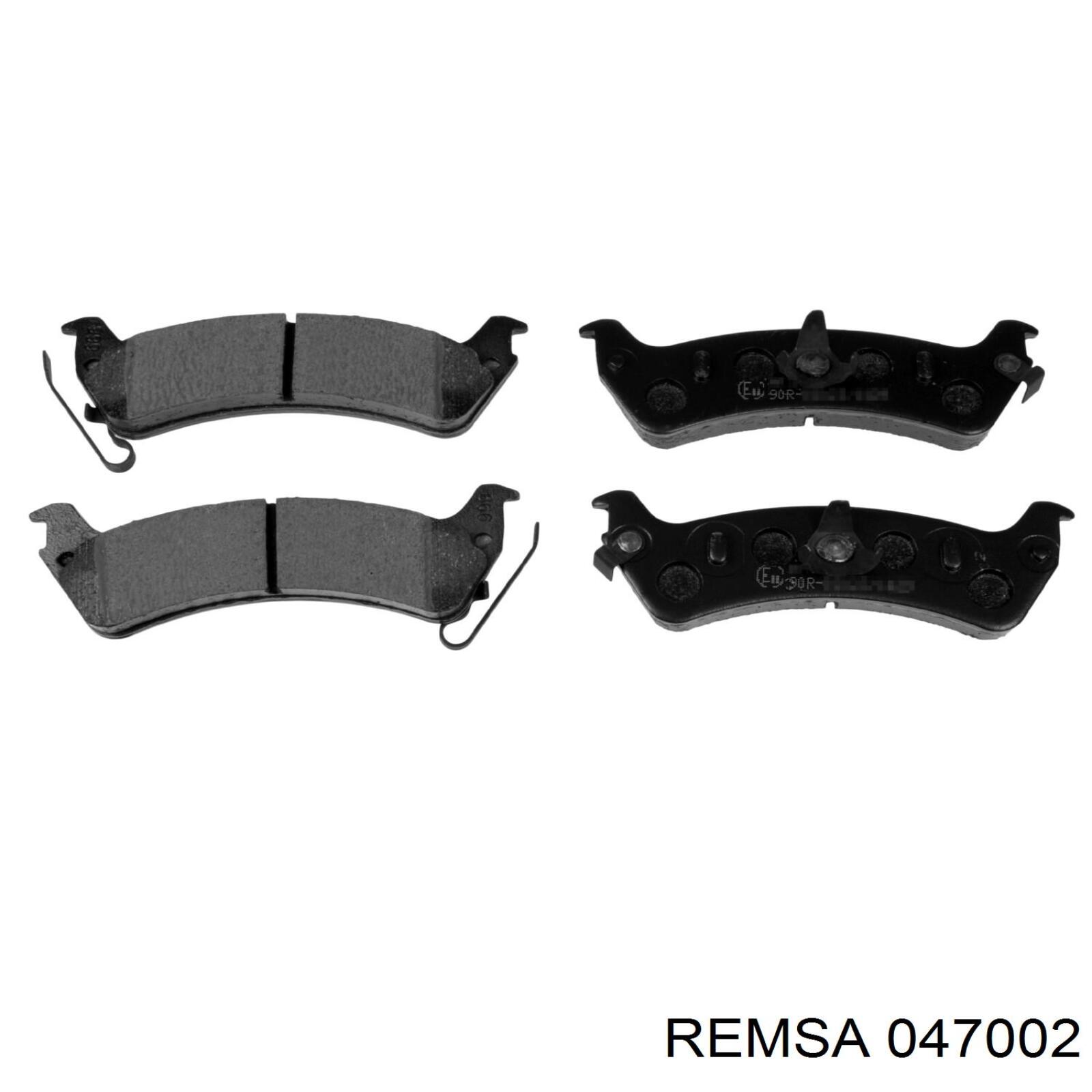 Купить 047002 Remsa Колодки тормозные задние, дисковые