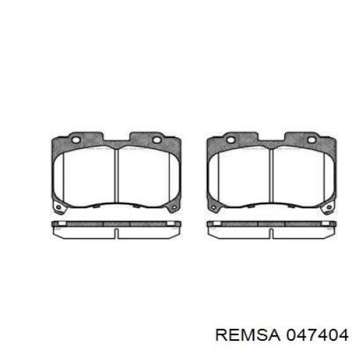 Передние тормозные колодки 047404 Remsa