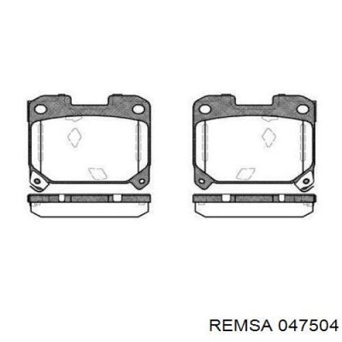 Задние тормозные колодки 047504 Remsa