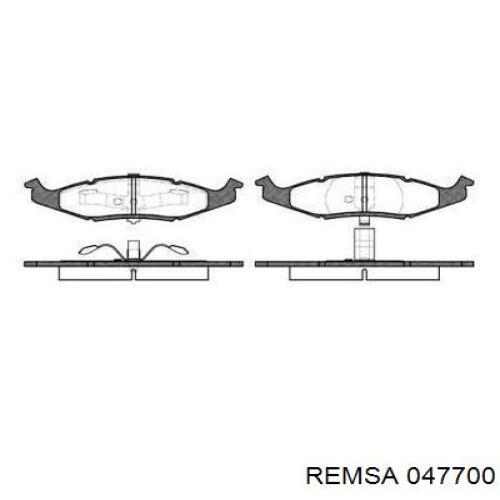 Передние тормозные колодки 047700 Remsa