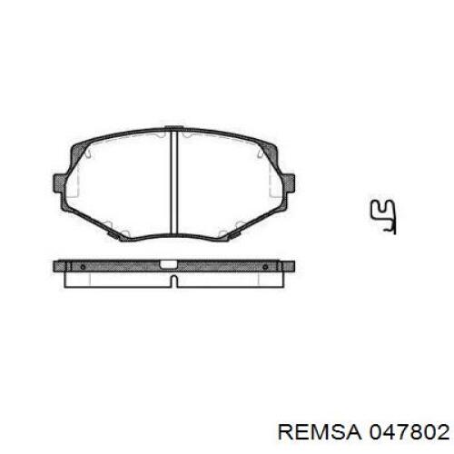 Передние тормозные колодки 047802 Remsa