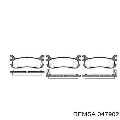 Задние тормозные колодки 047902 Remsa