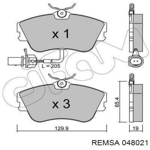 Тормозные колодки Remsa 048021