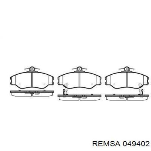 Передние тормозные колодки 049402 Remsa