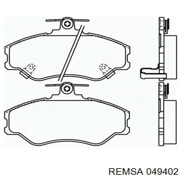 Тормозные колодки Remsa 049402