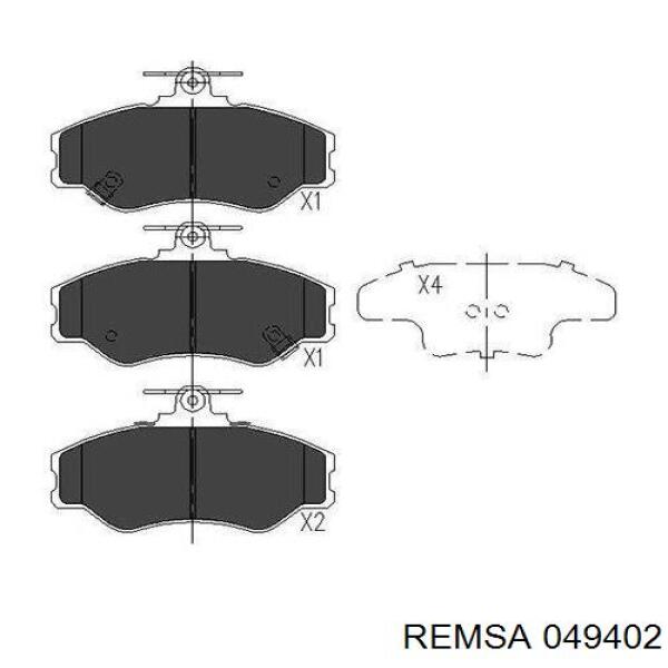 Купить 049402 Remsa Колодки тормозные
