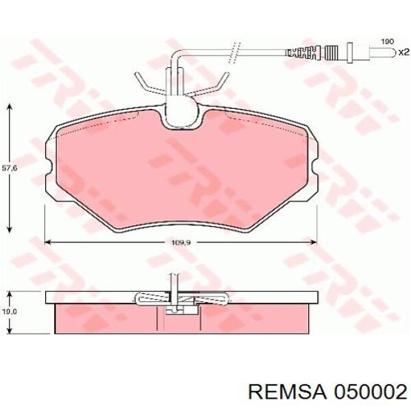 Передние тормозные колодки 425098 Peugeot/Citroen
