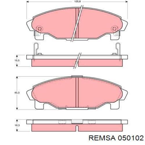 Купить 050102 Remsa Колодки тормозные