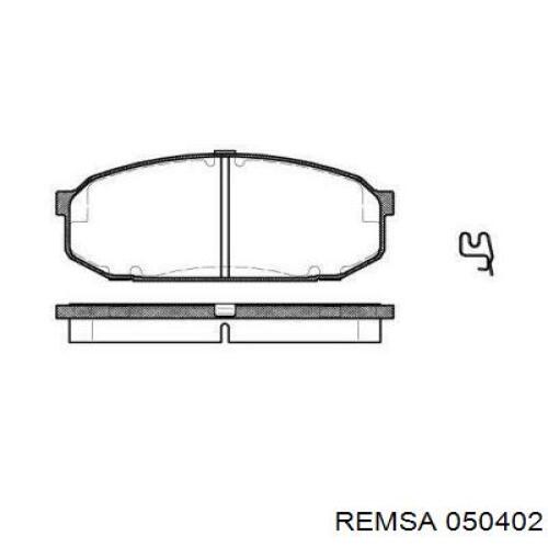 Передние тормозные колодки 050402 Remsa