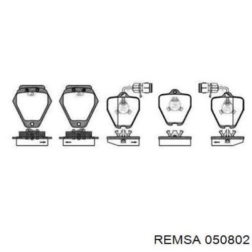 Купить 050802 Remsa Колодки тормозные