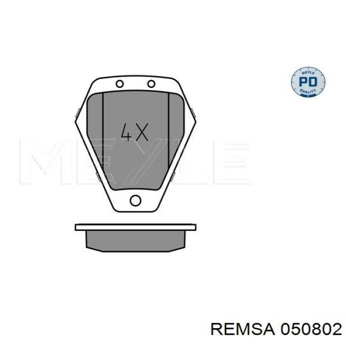 Передние тормозные колодки 050802 Remsa