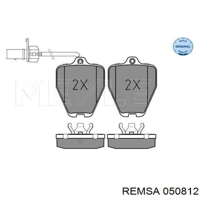 Передние тормозные колодки 050812 Remsa