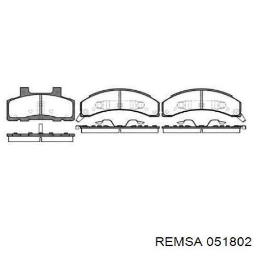 Передние тормозные колодки 051802 Remsa