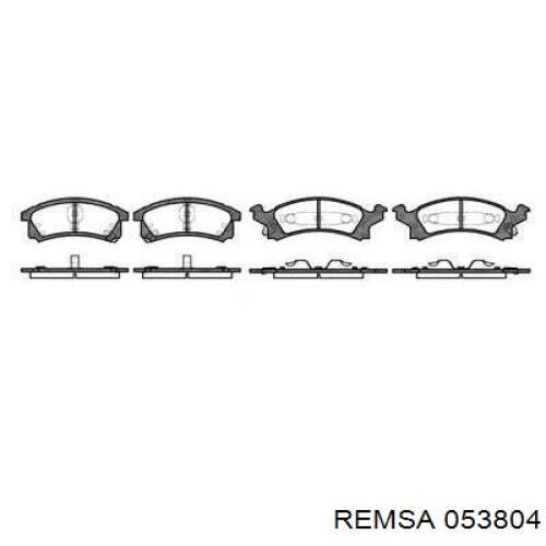 Передние тормозные колодки 053804 Remsa