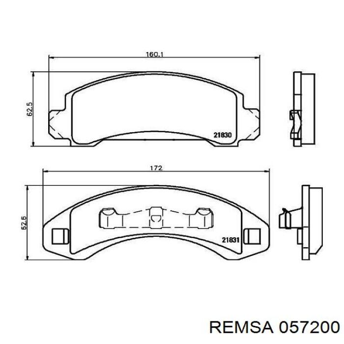 Купить 057200 Remsa Колодки тормозные
