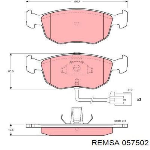 Колодки Remsa 057502 цена, от 18.71 USD