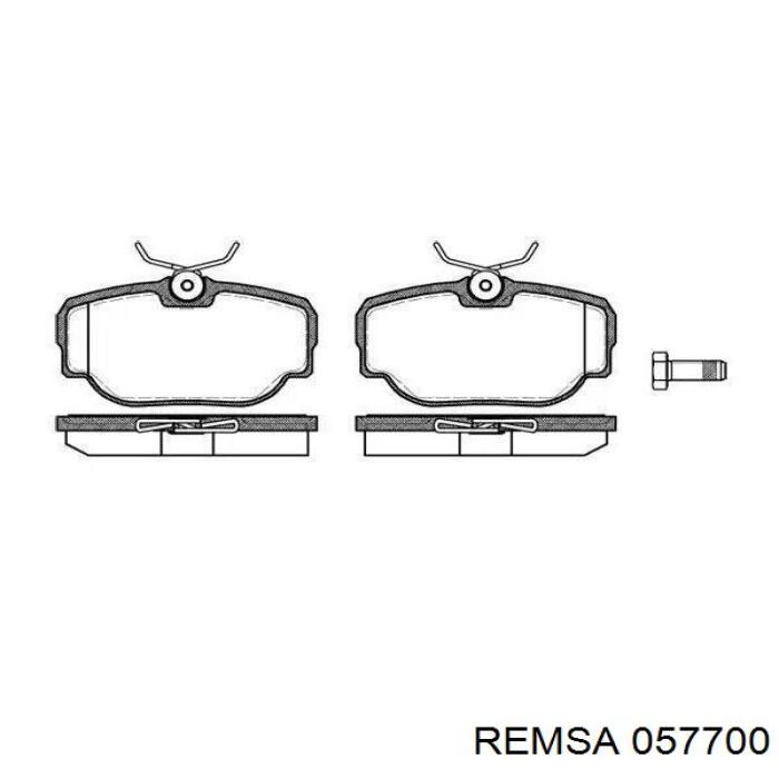 Задние тормозные колодки 057700 Remsa