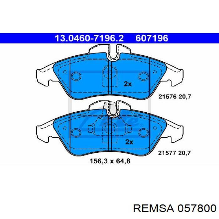 Тормозные колодки Remsa 057800
