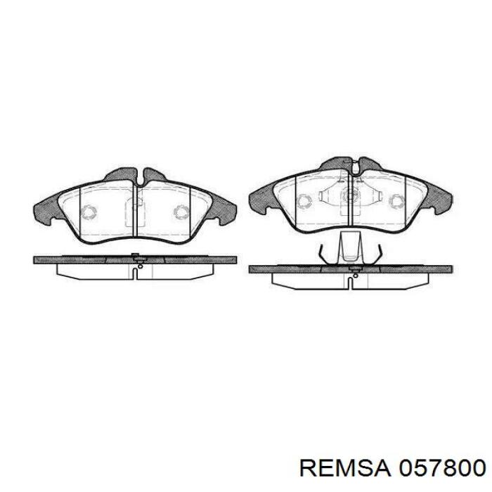 Передние тормозные колодки 057800 Remsa