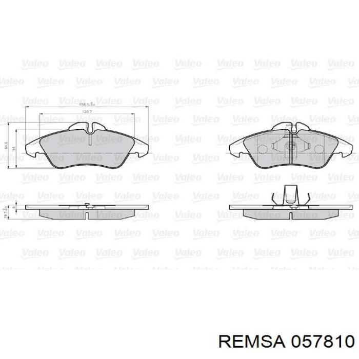 057810 Remsa Колодки передние