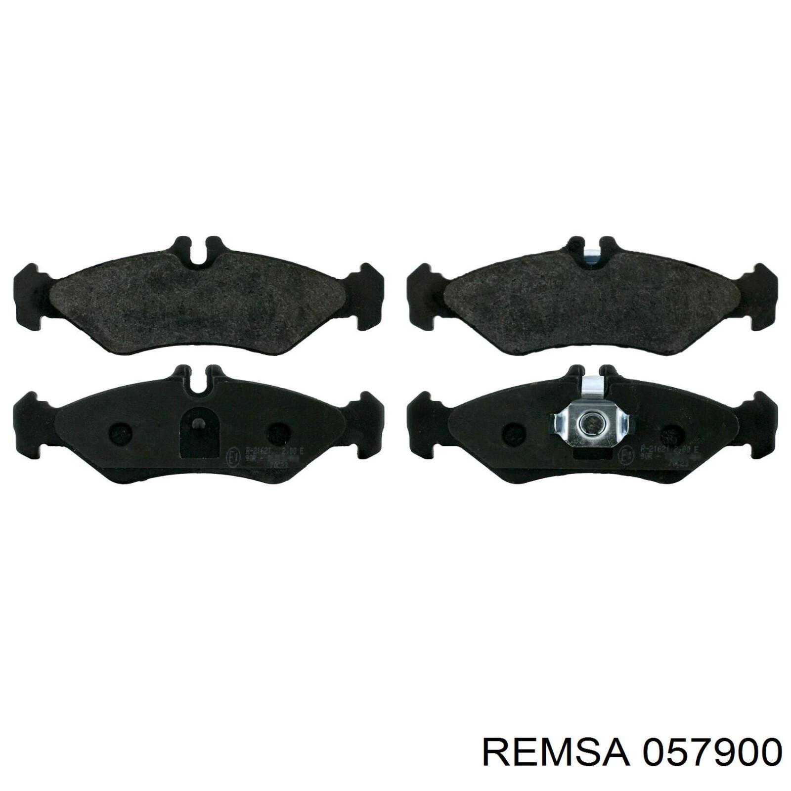 Купить 057900 Remsa Колодки тормозные задние, дисковые
