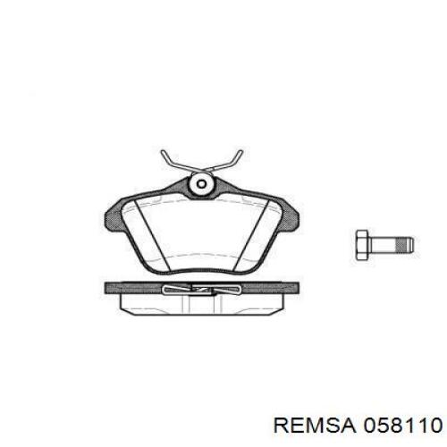 Задние тормозные колодки 058110 Remsa