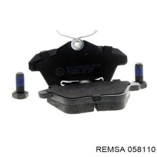 Задние тормозные колодки 058110 Remsa