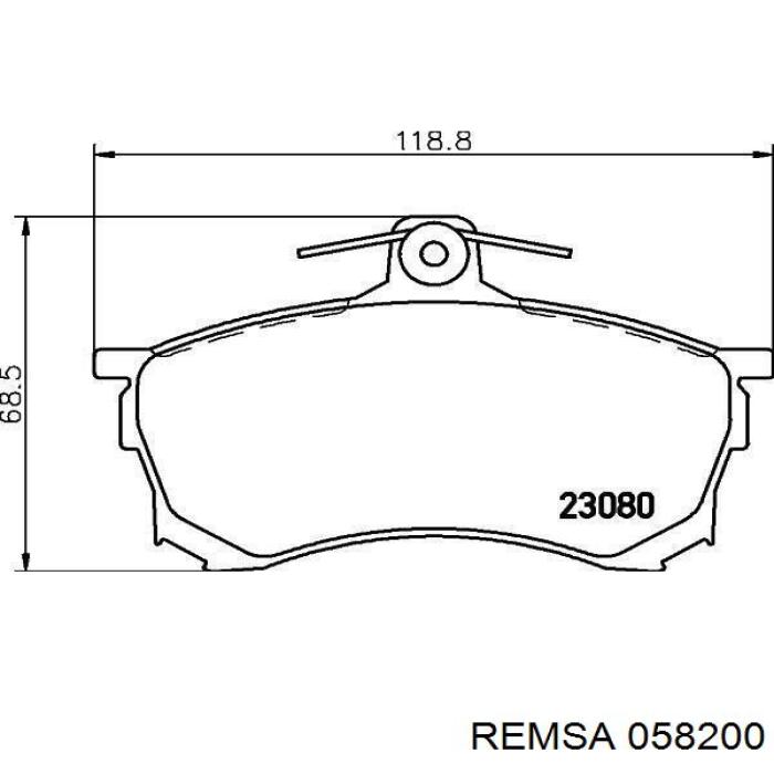 Тормозные колодки Remsa 058200